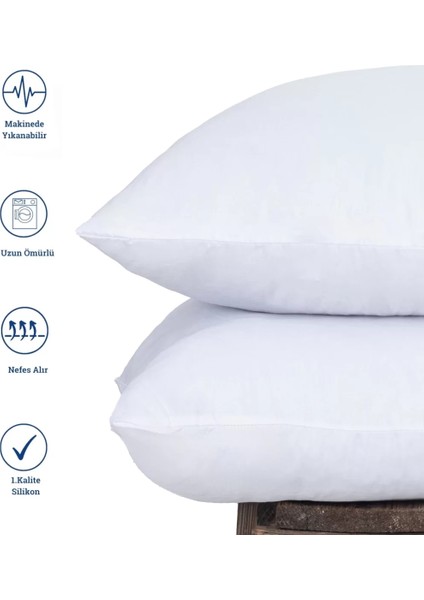 2 Adet Premium Silikon Yastık Antialerjik