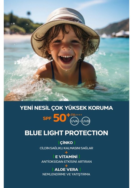 Mavi Işık Korumalı Spf 50+ Çocuk Güneş Koruyucu Stick Uva/uvb Aloe Vera Içerikli 35 gr