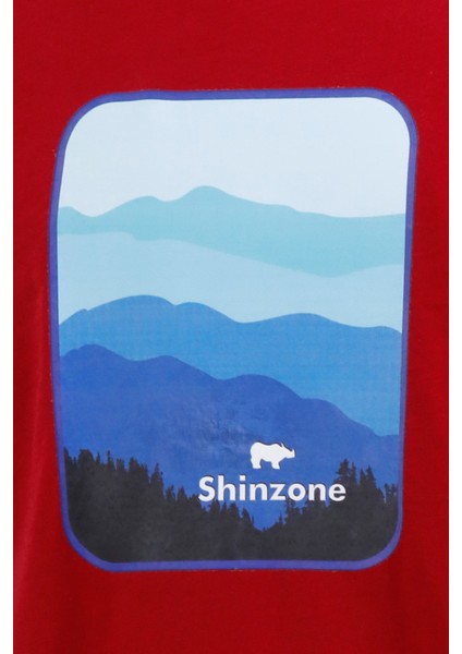 Erkek Bisiklet Yaka Yazlık Göğüs Baskılı Standart Fit Bordo T-Shirt fiyatları