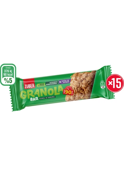 Granola Bar Elmalı Tarçınlı 25G X15 Adet