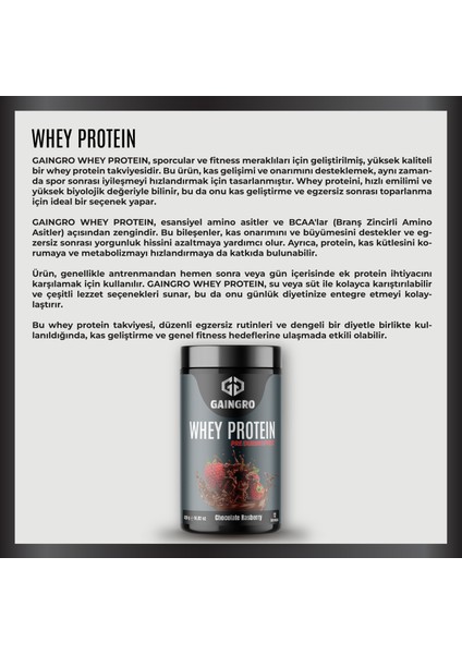 Whey Proteın Chocolade Raspberry - 420 gr 12 Servis