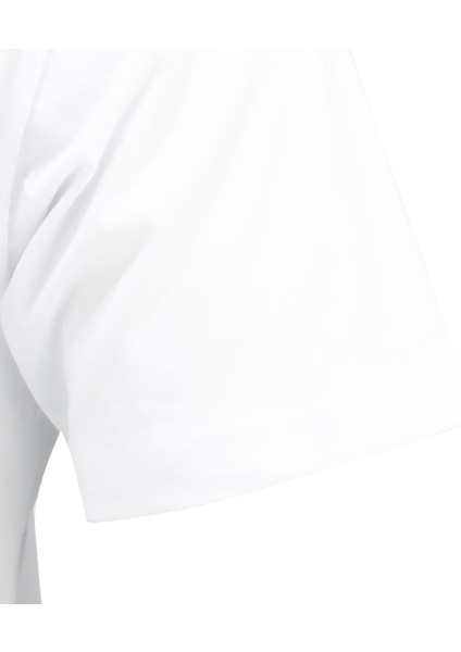 Erkek Bisiklet Yaka Yazlık Göğüs Baskılı Standart Fit Beyaz T-Shirt modelleri