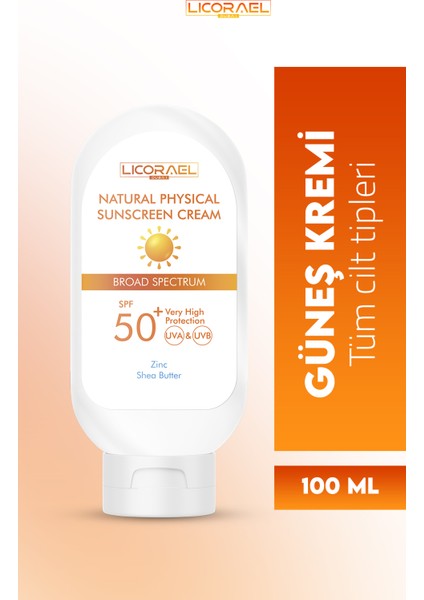 Natural Physıcal Sunscreen Cream SPF50+ 100 ml