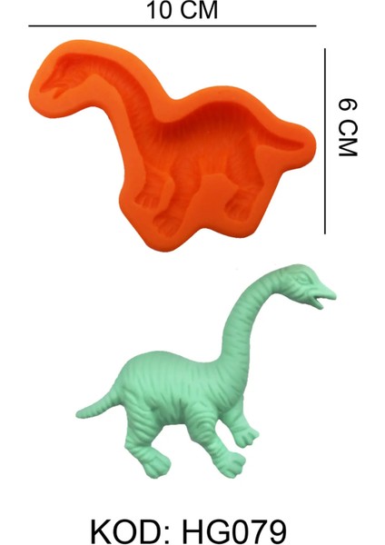Dinazor Figürlü Gıda Silikon Kalıbı