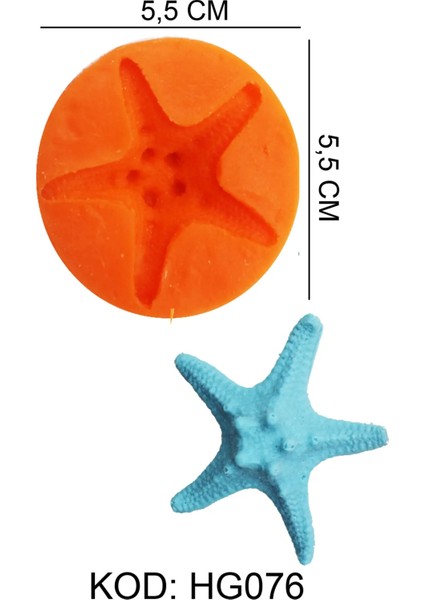 Deniz Yıldızı Figürlü Gıda Silikon Kalıbı