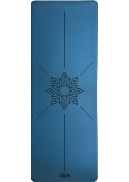 Sun Ekstra Kaydırmaz Yoga Egzersiz Matı 185 x 68 cm 4 mm Kuru - Nemli Ellere, Kauçuk, Indigo