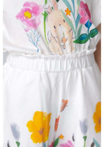 Kız Bebek Etek Ucu Desenli T-Shirt ve Şort Takım fiyatları