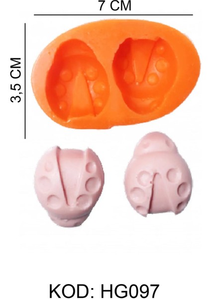 Uğur Böceği Figürlü Gıda Silikon Kalıbı fiyatları