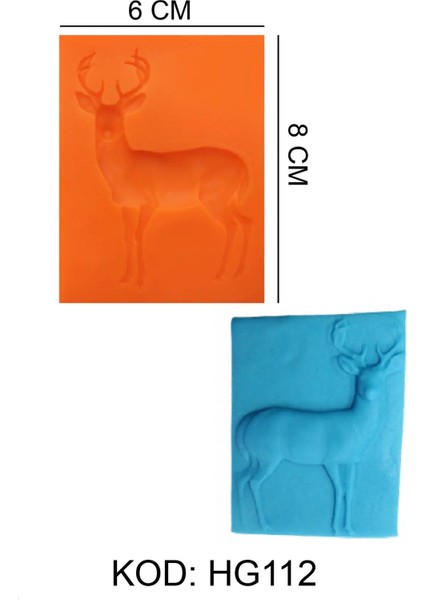 Noel Yılbaşı Figürlü Gıda Silikon Kalıbı