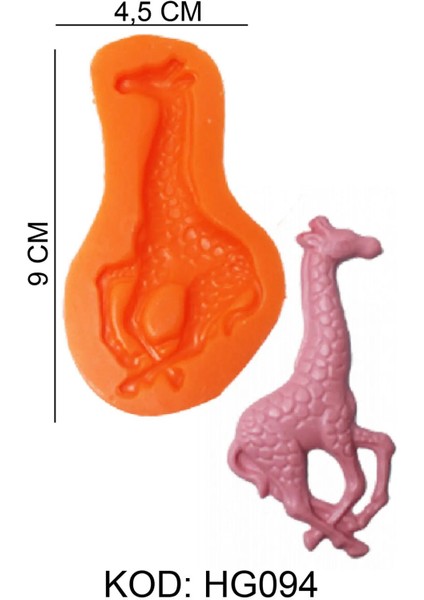 Zürafa Figürlü Gıda Silikon Kalıbı fiyatları