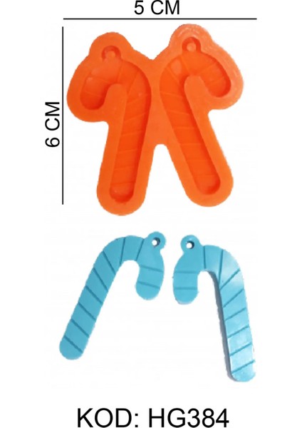 Baston Noel Yılbaşı Figürlü Gıda Silikon Kalıbı modelleri