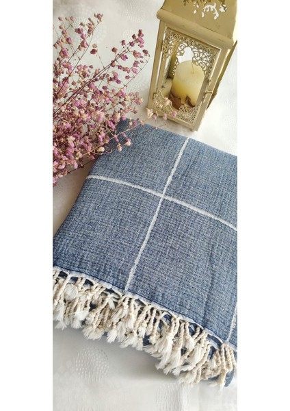 Jakarlı Barok Desenli Çift Kişilik Organik Pamuk Pike 185X230CM (Oeko-Tex® Standard 100 Sertifikalı)