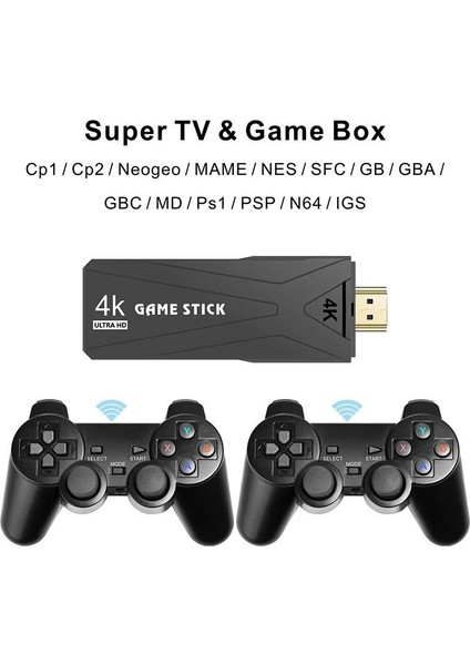 GT65 4K Ultra Hd Android Tv Box Game Stick 10000+ Oyun  64 GB