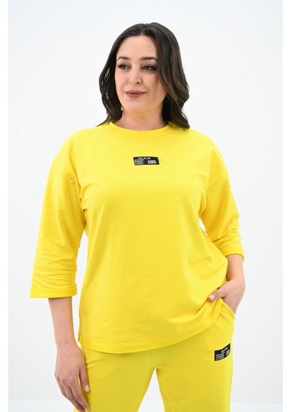 Kadın Büyük Beden Etiket Detaylı Eşofman Takımı 8100-24 fırsatları