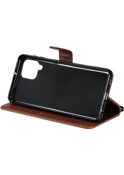 Samsung Galaxy A22 4g Klasik Düz Renk Iş Cüzdan Için Flip Case (Yurt Dışından)