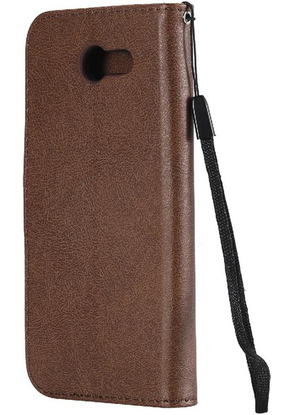 Samsung Galaxy J3 2017 Için Flip Case Kart Yuvası ile Yüksek Kaliteli Deri (Yurt Dışından)