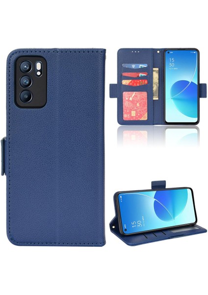 Oppo Oppo 6 5g Manyetik Cüzdan Için Kılıf Yan Toka Kart Yuvaları Tutucu Pu (Yurt Dışından)