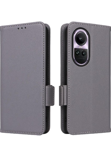 Oppo Için Kılıf Oppo 10 Pro 5g Pu Deri Kart Yuvaları Tutucu Manyetik Yan (Yurt Dışından)