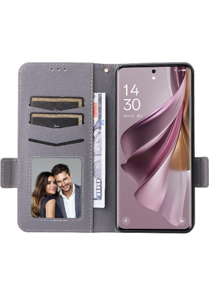 Oppo Için Kılıf Oppo 10 Pro 5g Pu Deri Kart Yuvaları Tutucu Manyetik Yan (Yurt Dışından)