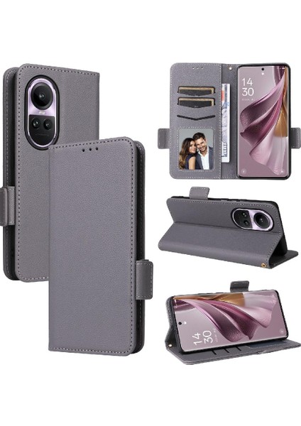 Oppo Için Kılıf Oppo 10 Pro 5g Pu Deri Kart Yuvaları Tutucu Manyetik Yan (Yurt Dışından)