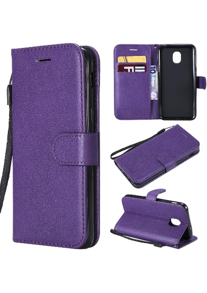 Samsung Galaxy J3 2018 Yüksek Kaliteli Deri Iş Cüzdan Için Flip Case (Yurt Dışından)