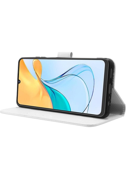 Zte Blade V50 Vita 4g Kickstand Kapak Manyetik Cüzdan Kart Tutucu (Yurt Dışından)