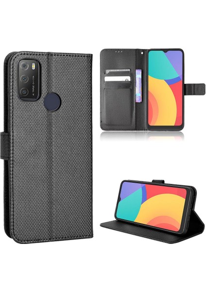 Alcatel 3l 2021 Kapak Kart Tutucu Manyetik Cüzdan Kickstand Için Kılıf (Yurt Dışından)