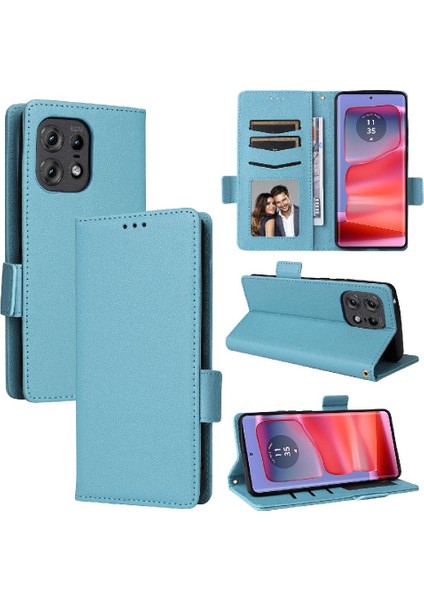 Motorola Moto Kenar 50 Pro Için Kılıf Manyetik Cüzdan Kart Yuvaları Tutucu Yan (Yurt Dışından)