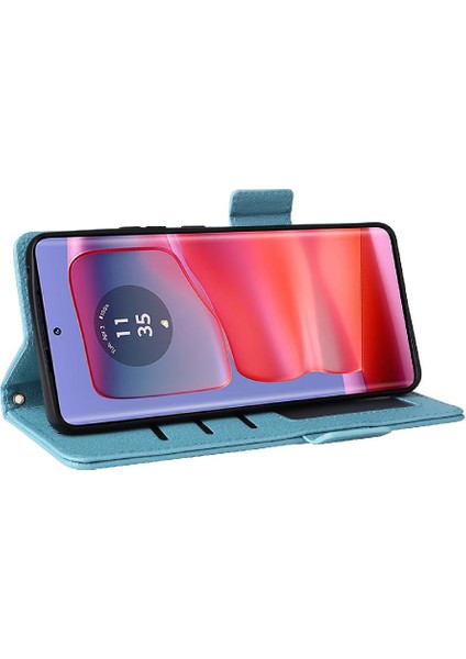 Motorola Moto Kenar 50 Pro Için Kılıf Manyetik Cüzdan Kart Yuvaları Tutucu Yan (Yurt Dışından)