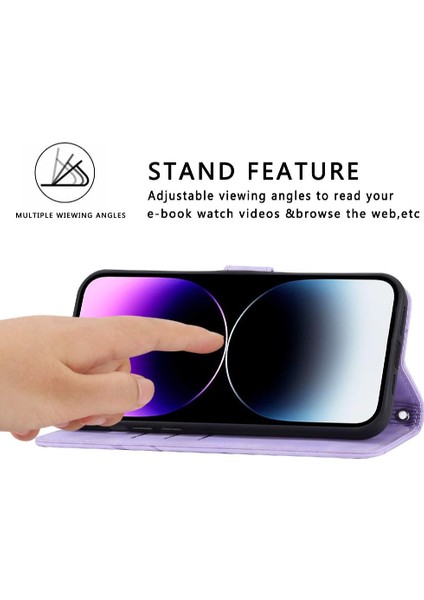 Iphone 13 Için Filp Durumda Pro Max Bilek Kayışı Pu Deri Kapak Kickstand (Yurt Dışından)