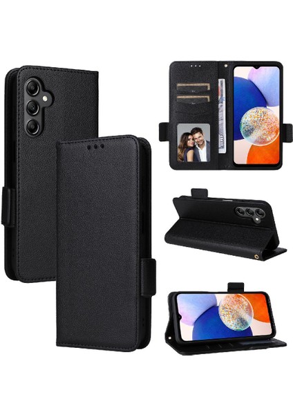 Samsung Galaxy A15 4g/5g Pu Deri Kart Yuvaları Tutucu Yan Toka (Yurt Dışından)