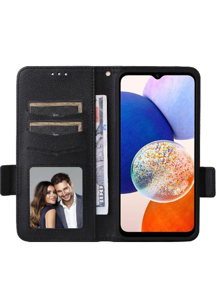 Samsung Galaxy A15 4g/5g Pu Deri Kart Yuvaları Tutucu Yan Toka (Yurt Dışından)