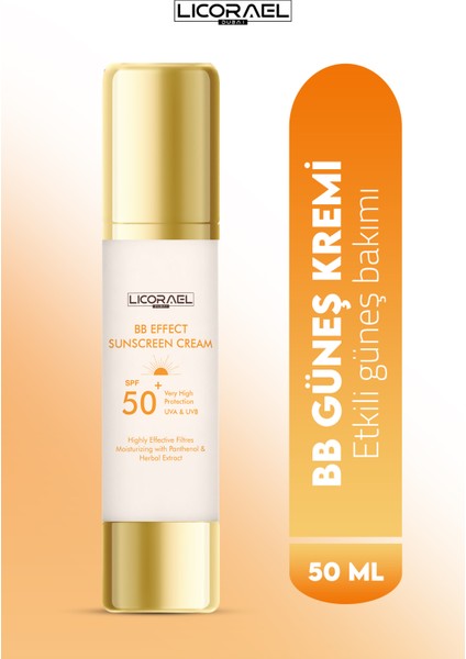 Bb Güneş Kremi Uva ve Uvb Işınlarına Karşı Yüksek Korumalı SPF50+