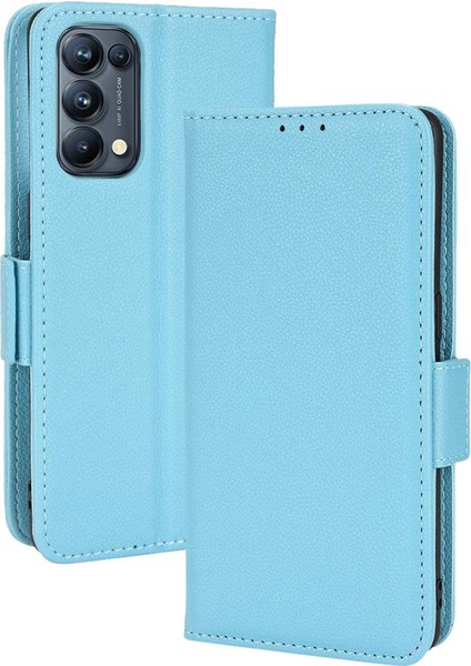 Oppo Oppo 5 Pro Için Kılıf Manyetik Yan Toka Pu Deri Cüzdan Kart Yuvaları (Yurt Dışından)