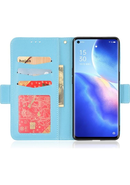 Oppo Oppo 5 Pro Için Kılıf Manyetik Yan Toka Pu Deri Cüzdan Kart Yuvaları (Yurt Dışından)