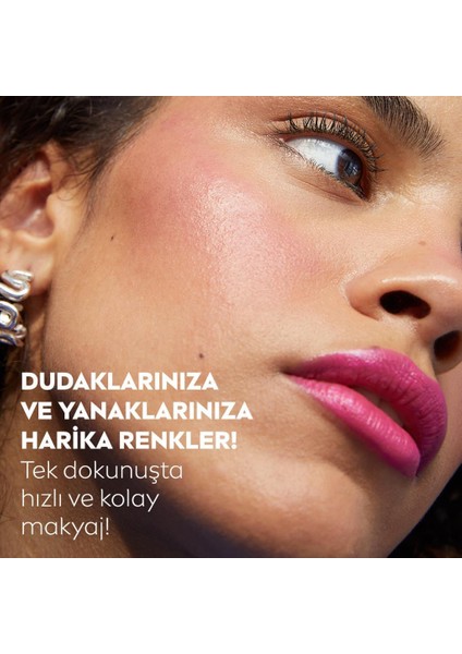 Renkli Dudak Bakım Kremı,Pembe,4,8gr,Nemlendırme,Spf30,Doğal Yağlar,E Vitamini,Dudak Ve Yanak Için