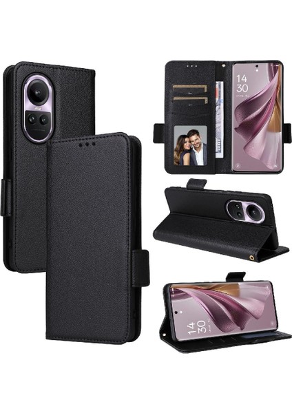 Oppo Için Kılıf Oppo 10 Pro 5g Pu Deri Kart Yuvaları Tutucu Manyetik Yan (Yurt Dışından)