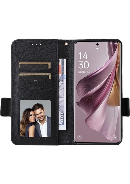 Oppo Için Kılıf Oppo 10 Pro 5g Pu Deri Kart Yuvaları Tutucu Manyetik Yan (Yurt Dışından)