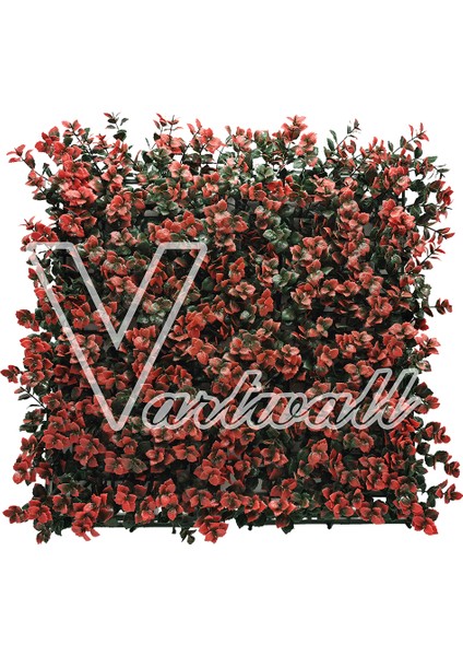 Yapay Dikey Bahçe Paneli Duvar Paneli Kırmızı 50*50 cm VA027