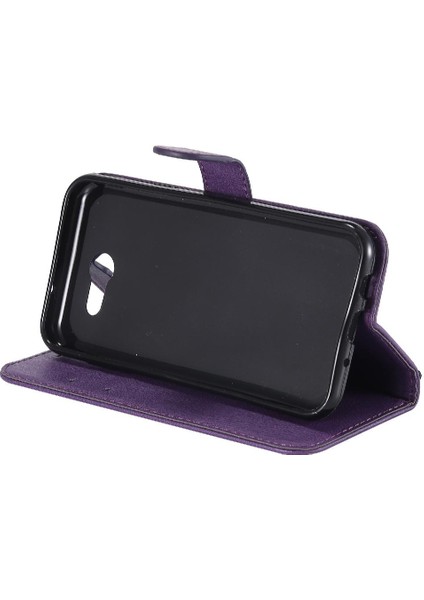 Samsung Galaxy J3 2017 Için Flip Case Kart Yuvası ile Yüksek Kaliteli Deri (Yurt Dışından)