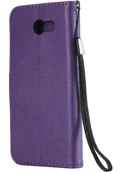 Samsung Galaxy J3 2017 Için Flip Case Kart Yuvası ile Yüksek Kaliteli Deri (Yurt Dışından)