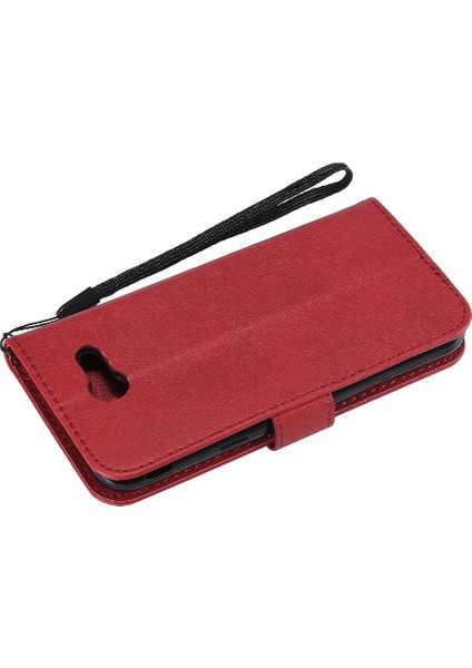Samsung Galaxy J3 2017 Için Flip Case Kart Yuvası ile Yüksek Kaliteli Deri (Yurt Dışından)