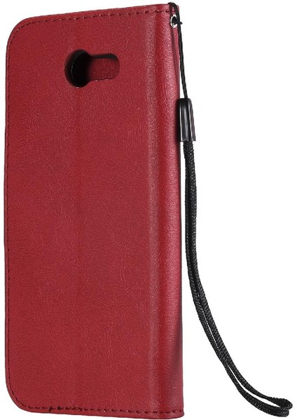 Samsung Galaxy J3 2017 Için Flip Case Kart Yuvası ile Yüksek Kaliteli Deri (Yurt Dışından)