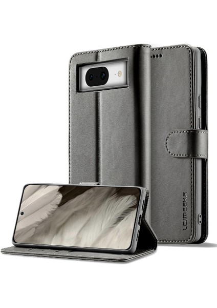 Tutucu Kart Yuvaları ile Google Pixel 7A Için Kılıf Cüzdan Buzağı Doku Flip (Yurt Dışından) modelleri
