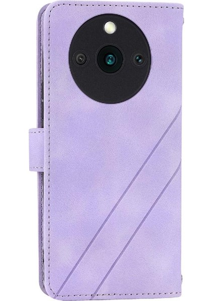 Realme 11 Pro Için Kickstand Durumda Tam Koruma Pu Deri Kayış (Yurt Dışından)