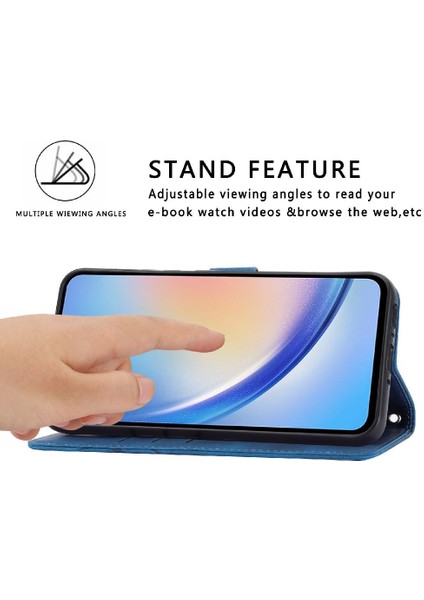 Samsung Galaxy A15 Için Filp Durumda 4g/5g Bilek Kayışı Pu Deri Kapak El (Yurt Dışından)