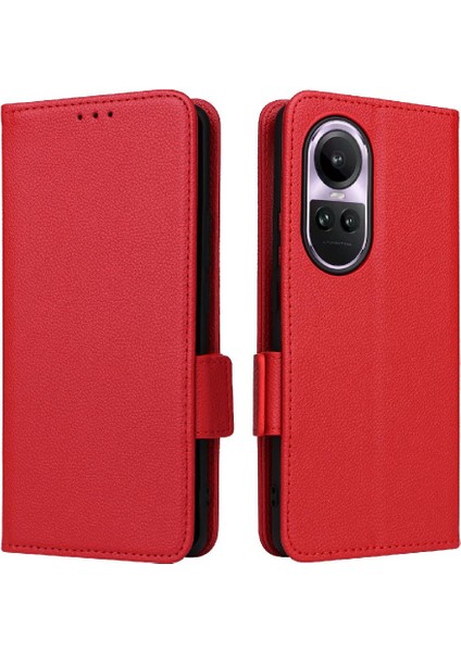 Oppo Için Kılıf Oppo 10 Pro 5g Pu Deri Kart Yuvaları Tutucu Manyetik Yan (Yurt Dışından)