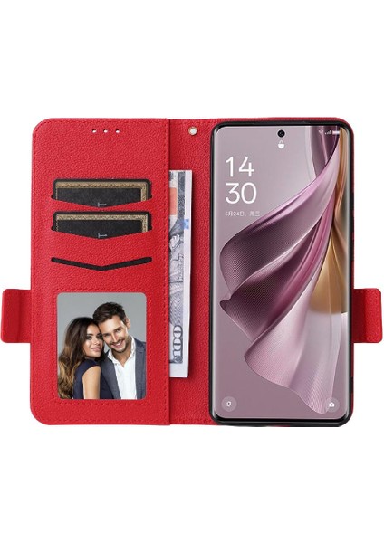 Oppo Için Kılıf Oppo 10 Pro 5g Pu Deri Kart Yuvaları Tutucu Manyetik Yan (Yurt Dışından)