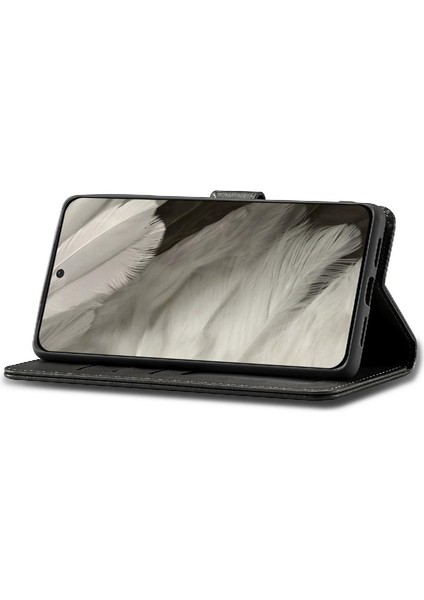 Tutucu Kart Yuvaları ile Google Pixel 7A Için Kılıf Cüzdan Buzağı Doku Flip (Yurt Dışından) fırsatları