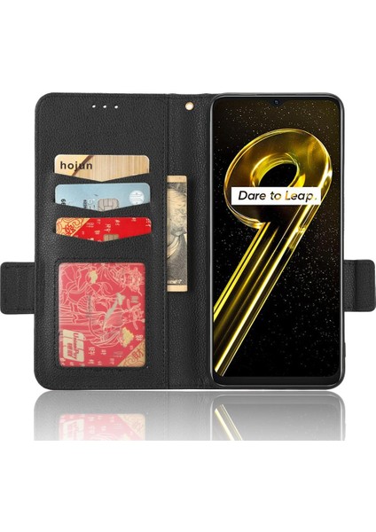 Realme 9i 5g Cüzdan Manyetik Pu Deri Yan Toka Kart Yuvaları Için Kılıf (Yurt Dışından) indirimleri